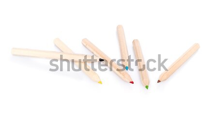 Unterschiedlich Farbe Bleistifte weiß Schatten Reflexion Stock foto © franky242