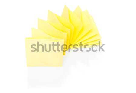 Yellow sticky note on block with message We Need To Talk Stock photo © franky242