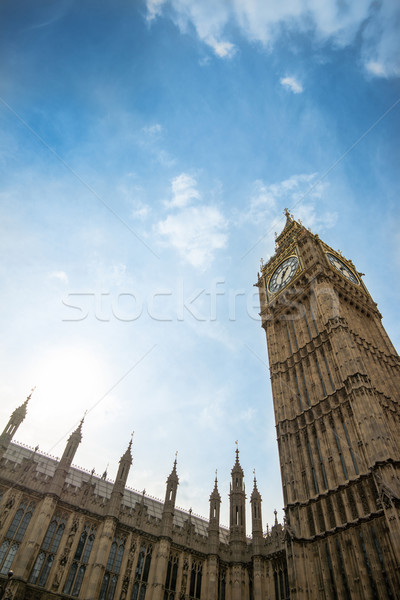 Maisons parlement Big Ben Londres au-dessous nuageux [[stock_photo]] © franky242