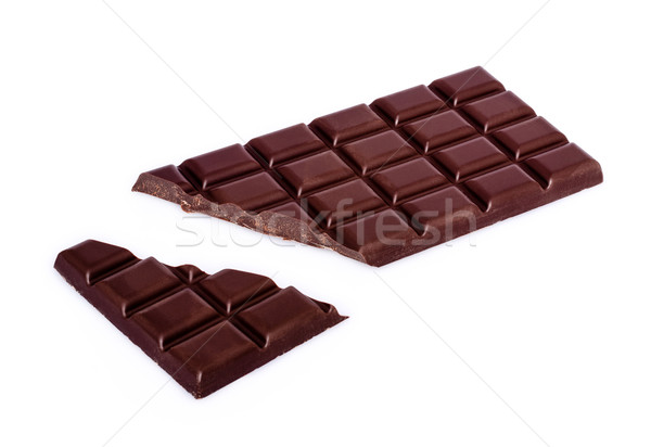 Csokoládé szelet törött bit árnyék fehér csokoládé Stock fotó © franky242