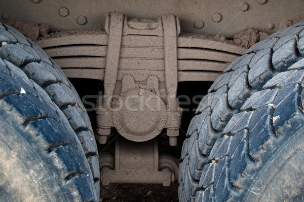 Suspensión detalles detalle neumáticos sucia pesado Foto stock © franky242