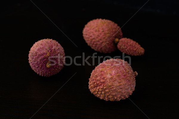 Exotic lychee fruit on dark background Stock photo © franky242