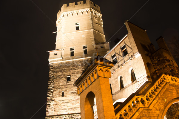 Oude Duitsland nacht hemel gebouw Stockfoto © franky242