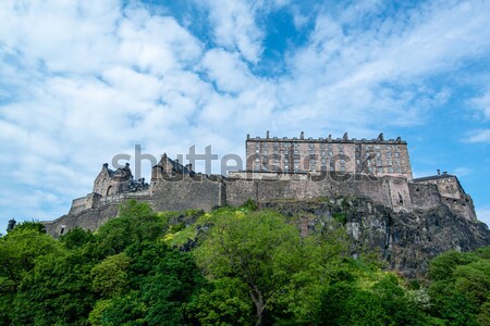 Stock fotó: Híres · Edinburgh · kastély · kő · Skócia · épület