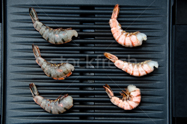 Crevettes grill délicieux regarder brut [[stock_photo]] © franky242