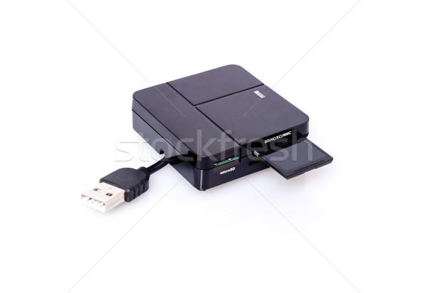SD card and reader on white  Stock photo © franky242