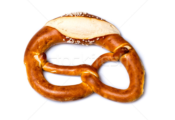 Fresh German pretzel  (Bretzel or Bretze) on white  Stock photo © franky242