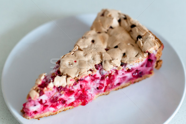 Redcurrant meringue tart Stock photo © franky242