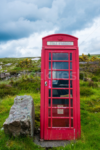 Rot Telefon Nische traditionellen öffentlichen stehen Stock foto © franky242