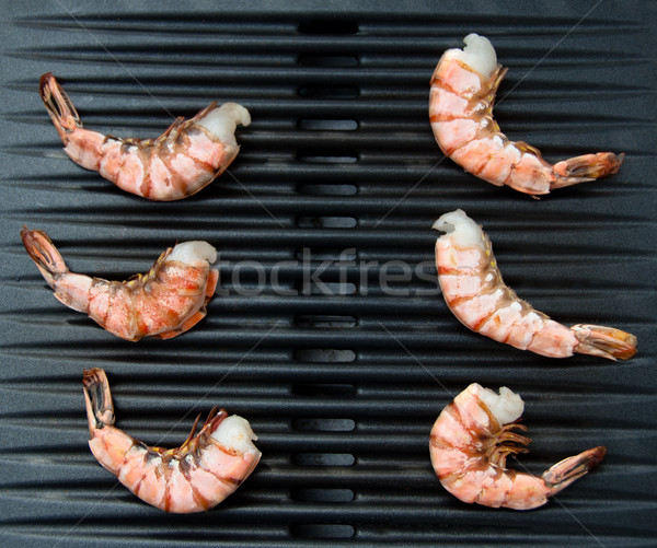 Crevettes grill délicieux regarder prêt mer [[stock_photo]] © franky242