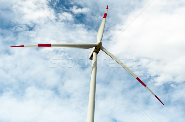 Сток-фото: ветровой · турбины · портрет · Blue · Sky · небе · природы