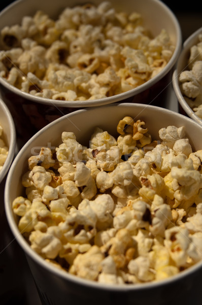 Popcorn foto papier voedsel film achtergrond Stockfoto © franky242