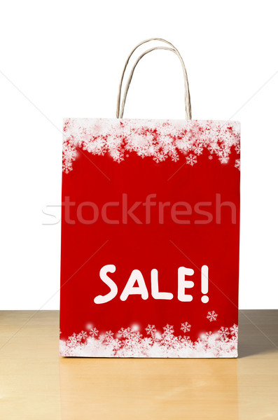 Red Christmas Sale Bag Stock photo © frannyanne