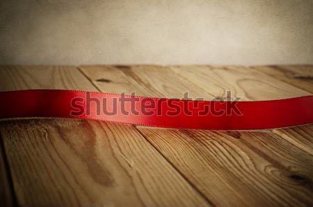 Retro Ribbon on Planks Stock photo © frannyanne