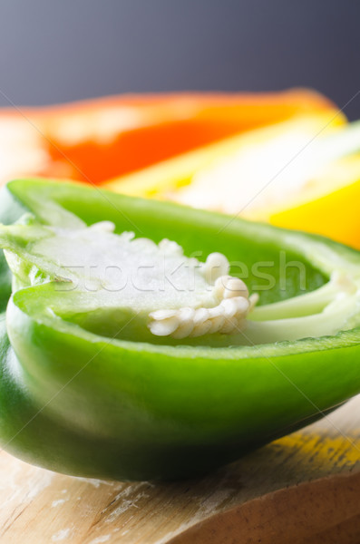 Bell Peppers Halved Stock photo © frannyanne