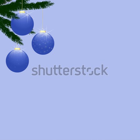Christmas Baubles on Gold Gradient Stock photo © frannyanne