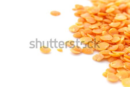 Red Lentils Close-up Isolated Stock photo © frannyanne