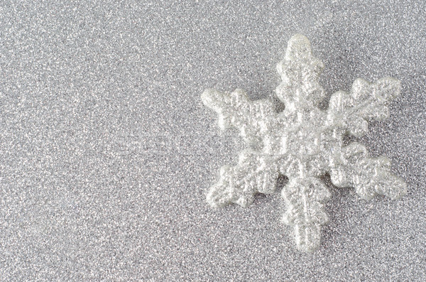 Silver Glitter Snowflake Stock photo © frannyanne