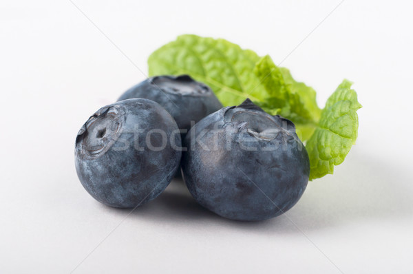 Three Blueberries Grouped Stock photo © frannyanne