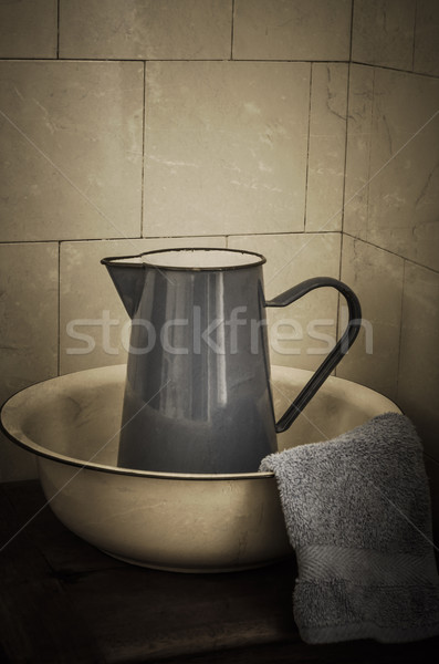 Retro Bathroom - Jug and Basin Stock photo © frannyanne