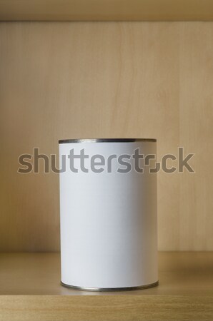 [[stock_photo]]: Une · étain · étiquette · plateau · peuvent · aluminium