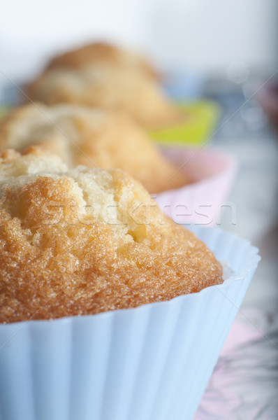 Freshly Baked Row of Cupcakes Stock photo © frannyanne