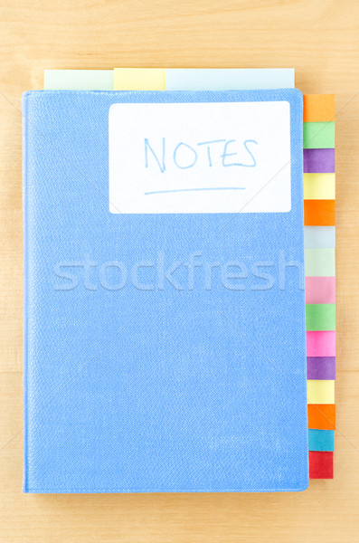Blue Notebook with Sticky Tabs Stock photo © frannyanne