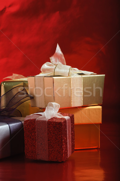 Gifts with Ribbon Bows Stock photo © frannyanne
