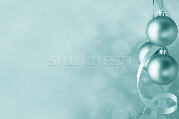 Turquoise Christmas Bauble Background Stock photo © frannyanne