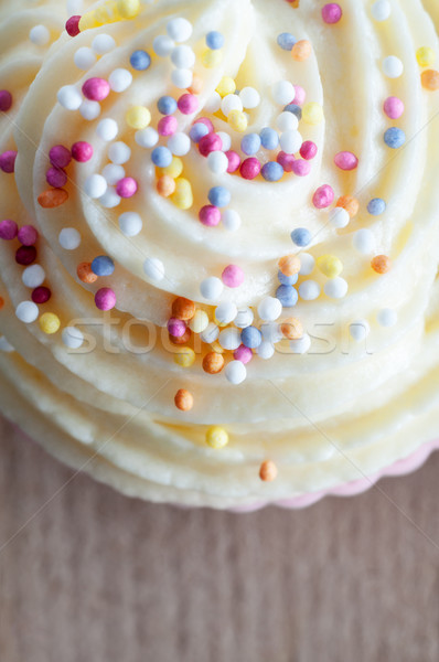 Cupcake Decoration Closeup From Above Stock photo © frannyanne