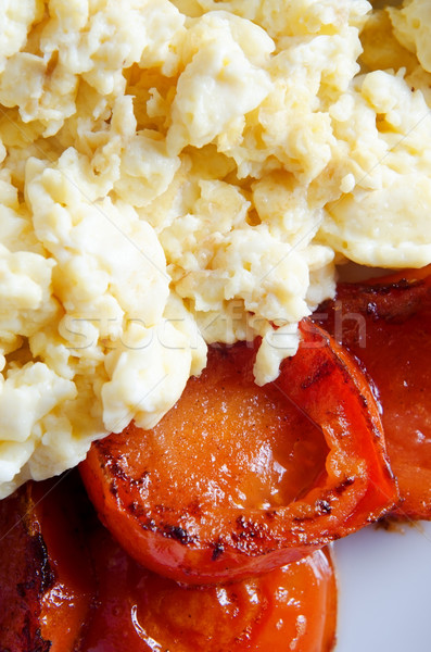Scambled Egg and Fried Tomatoes Stock photo © frannyanne