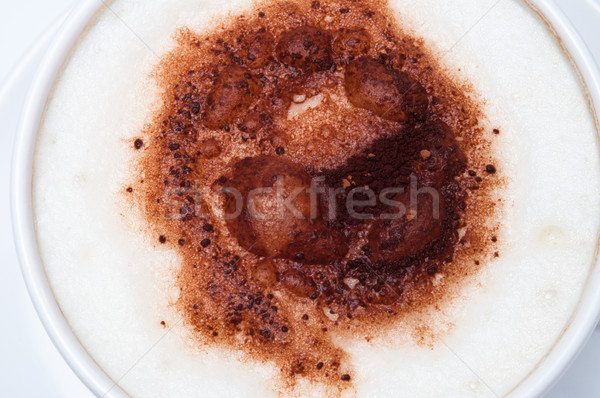 Latte Overhead Close Up with Cocoa Sprinkles Stock photo © frannyanne