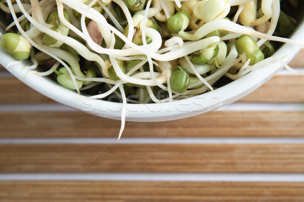 Bowl of Beansprouts Overhead Macro Stock photo © frannyanne
