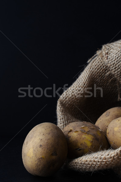 Potatoes Spilling from Hessian Sack Stock photo © frannyanne