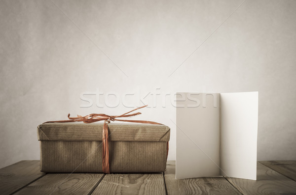 Gift and Card - Vintage Style Stock photo © frannyanne