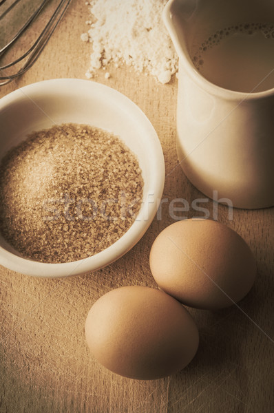 Ingredientes estilo retro cocina escena Foto stock © frannyanne