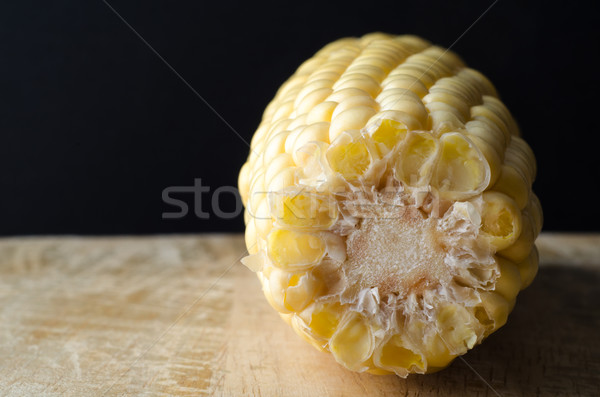 Sweetcorn Cob on Wooden Table Stock photo © frannyanne