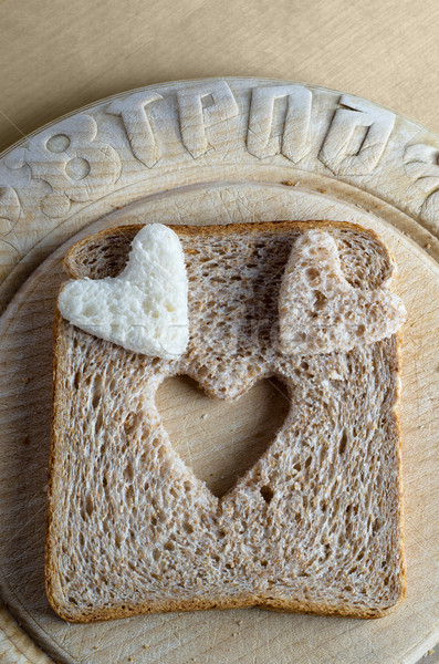 Bread hearts on Bread Board Stock photo © frannyanne