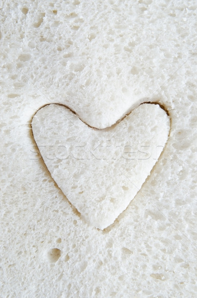 白パン 中心 マクロ 心臓の形態 カット ストックフォト © frannyanne