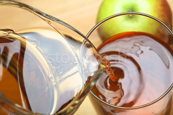 Stock photo: Pouring Apple Juice 