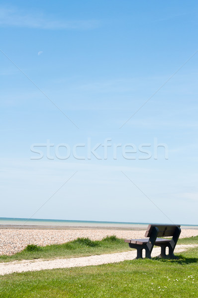 Empty Bench at Beach Stock photo © frannyanne