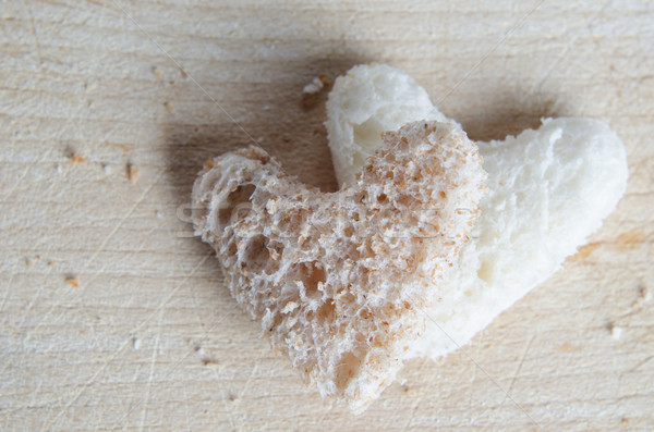 Bread Hearts on Wood Stock photo © frannyanne