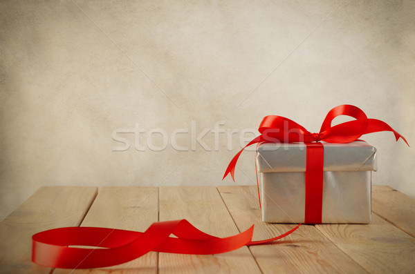 Wrapped Gift with Leftover Ribbon Stock photo © frannyanne