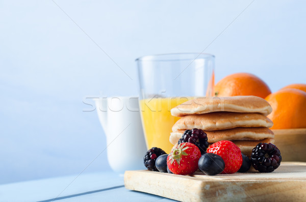 Fruits déjeuner table scène été [[stock_photo]] © frannyanne