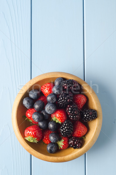 Summer Fruit Bowl From Above Stock photo © frannyanne