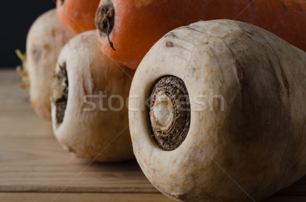 Raw Unwashed Root Vegetables Stock photo © frannyanne