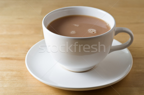 Tea Cup and Saucer on Table Stock photo © frannyanne