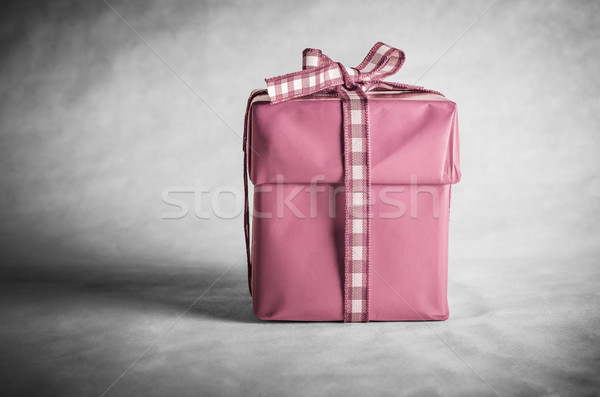 Pink Gift Box Tied with Bow Stock photo © frannyanne