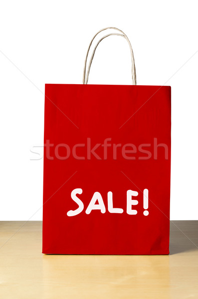Red Sale Shopping Bag Stock photo © frannyanne
