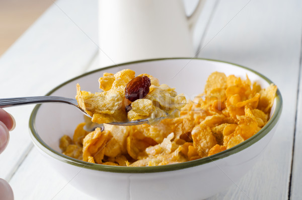Cornflake Breakfast Setting Stock photo © frannyanne